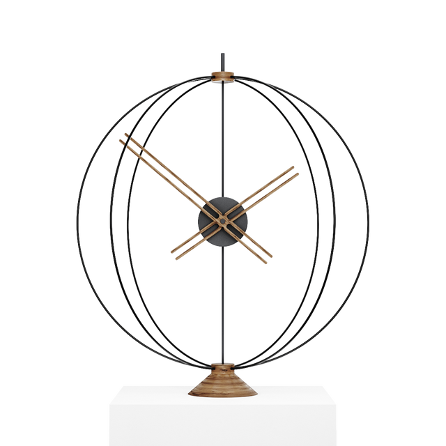Designer table clock merging art and time. Silent movement and elegant craftsmanship make it a centerpiece for stylish interiors.